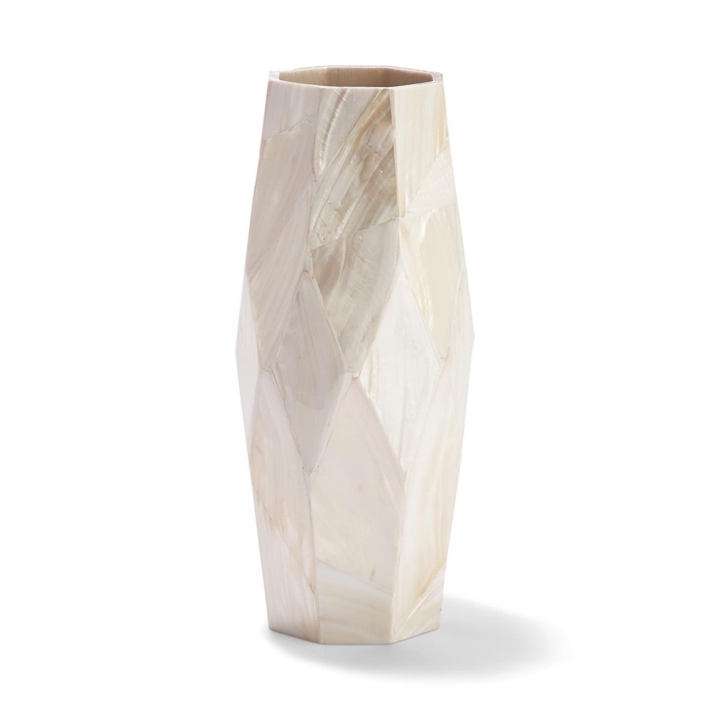 Stunning Real Mother of Pearl Vase New in Box